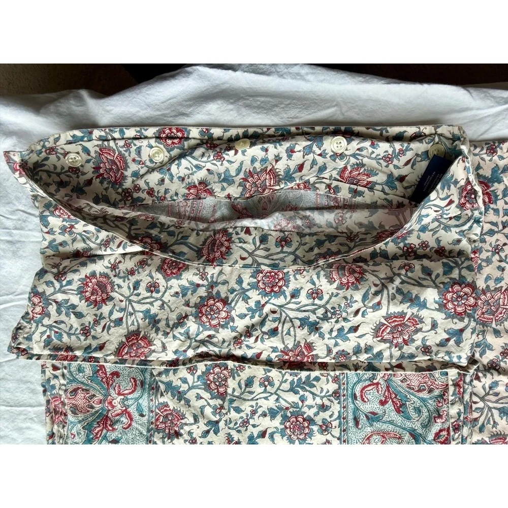 Ralph Lauren Avah King Size Shams Turquoise Floral Paisley Home‎ Decor Bedding